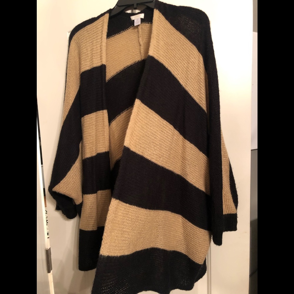 Black and gold metallic cardigan